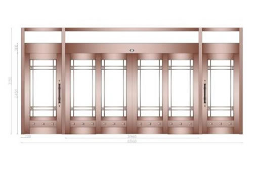 不锈钢边框玻璃自动门   