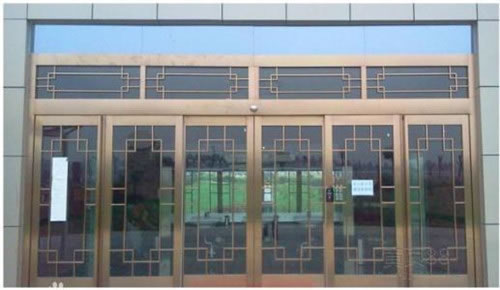 不锈钢边框自动门       